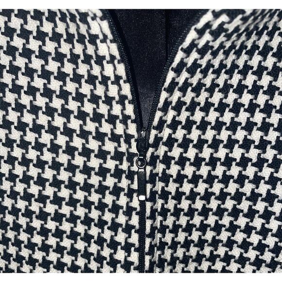 Pendleton Houndstooth Zippered Cardigan Sz 10 EUC - Picture 4 of 5